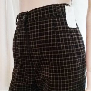 New MADE IN FRANCE thin Cord Plaid Pants Waist 29